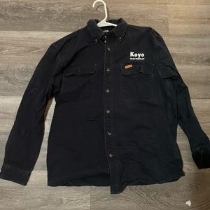 koyo carhartt button up jacket size medium